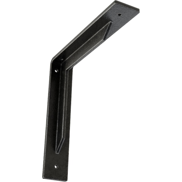Ekena Millwork Stockport Steel Bracket, Antiqued Pewter 2"W x 10"D x 10"H BKTM02X10X10STAPW - main